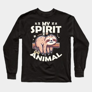 Sloth is My Spirit Animal Long Sleeve T-Shirt